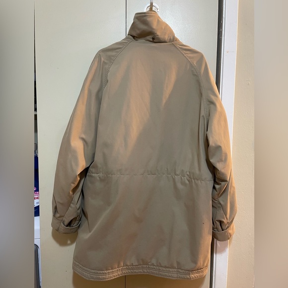 Vintage LL Bean Goose Down Parka Jacket  Beige LARGE TALL LT, Made In USA - Picture 2 of 5